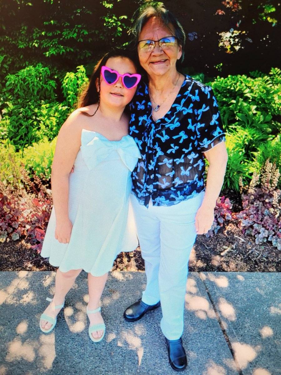 Martha Kahnapace with her granddaughter